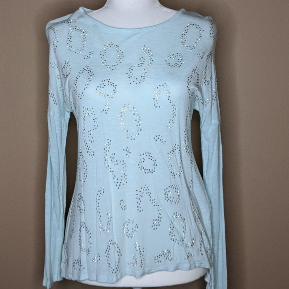 Apt9 Bejeweled Long Sleeve Tee